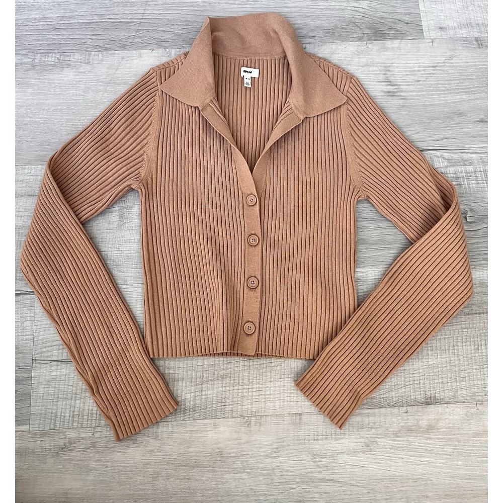 NEW Aerie Camel Gotta Jet Polo Sweater Size M